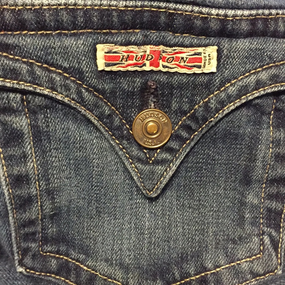 Hudson Double Buttoned Boot Cut Jeans Size 28 - image 7